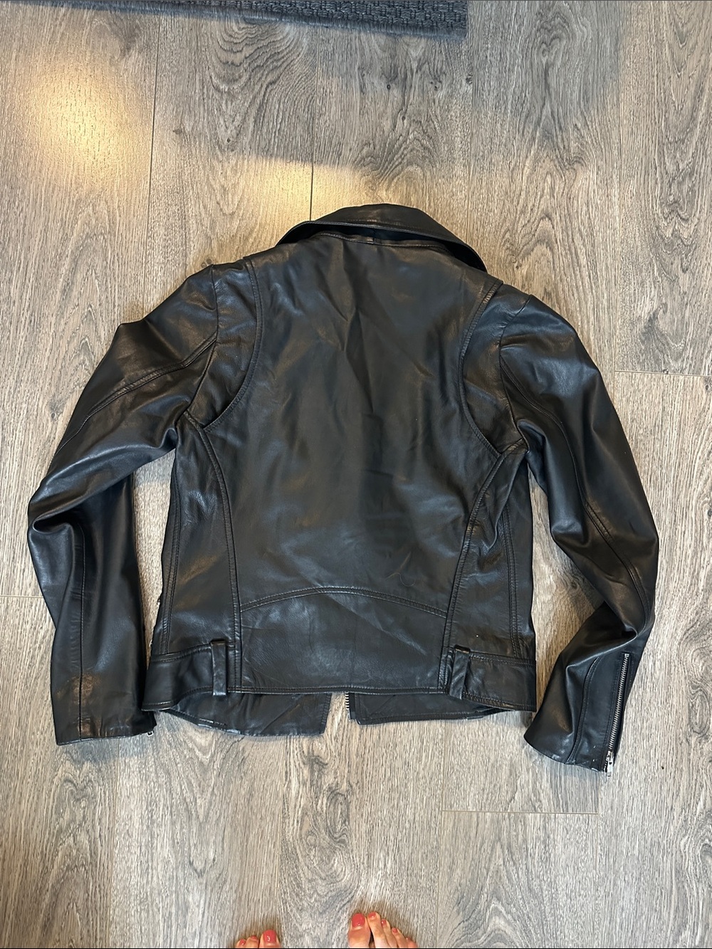 Scotch & Soda Black Leather Moto Jacket - Picture 3 of 5